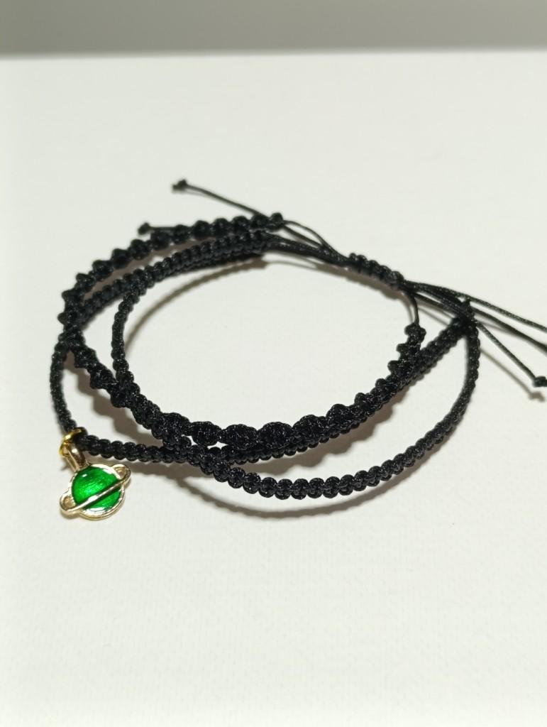 Miniatura 3 de Brazalete delgado, dije saturno