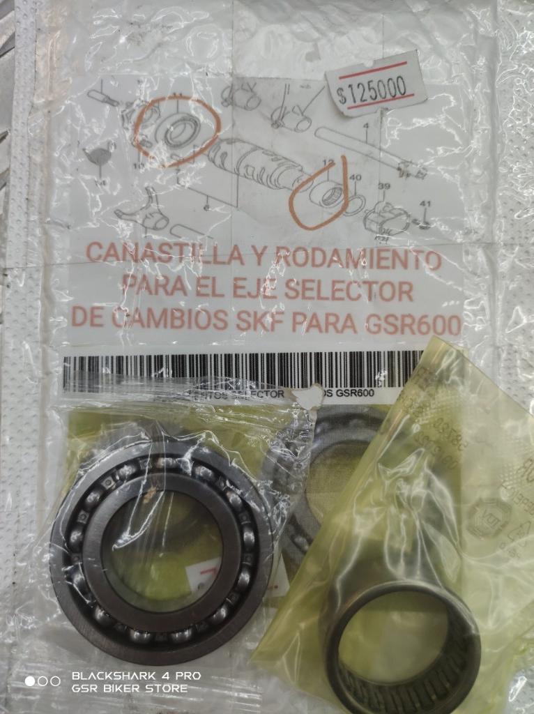 Miniatura 2 de Canastilla y Rodamiento para eje selector de cambios Gsr 600