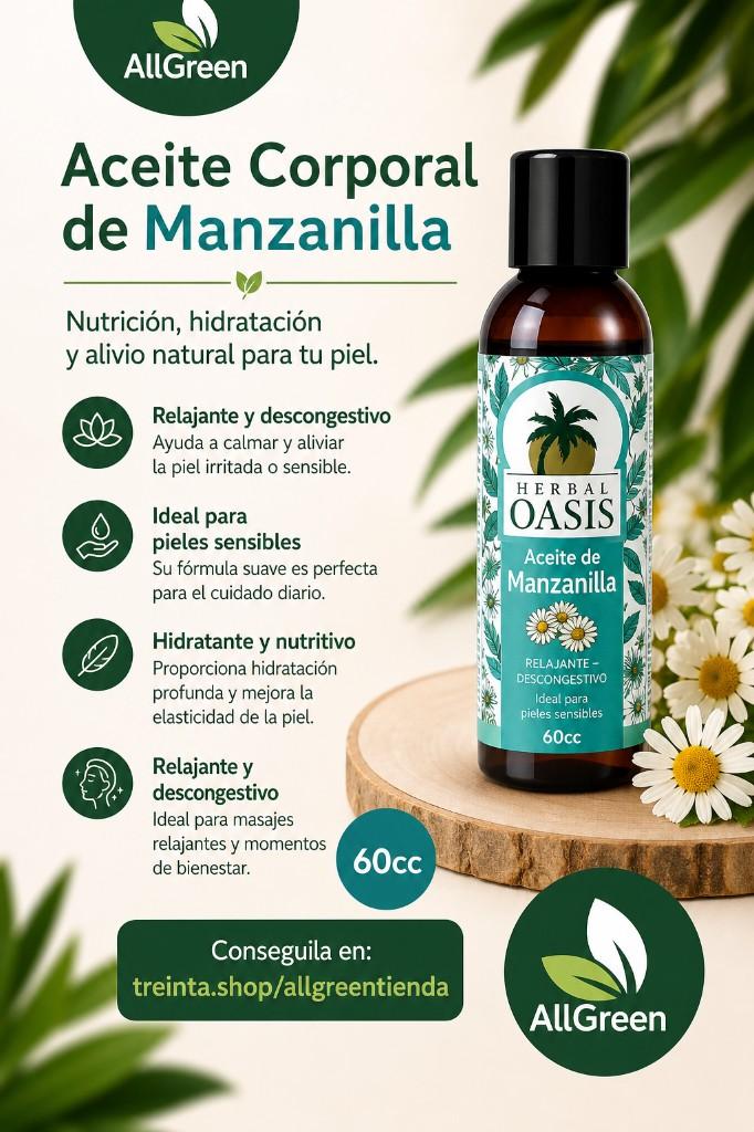 Aceite corporal de manzanilla x60cc