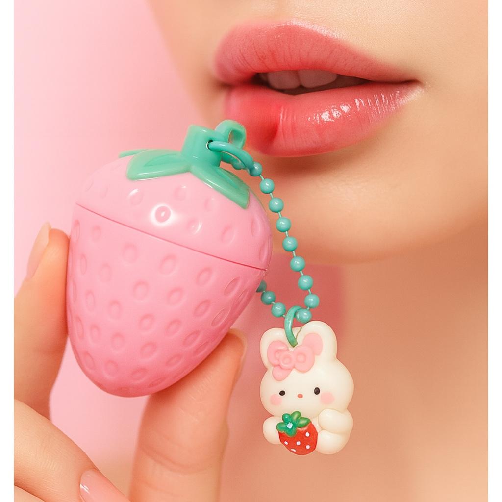Bálsamo labial fresita con llavero