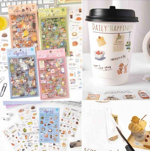 Hoja de stickers asthetic