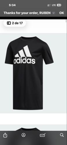 Adidas color negro jersey