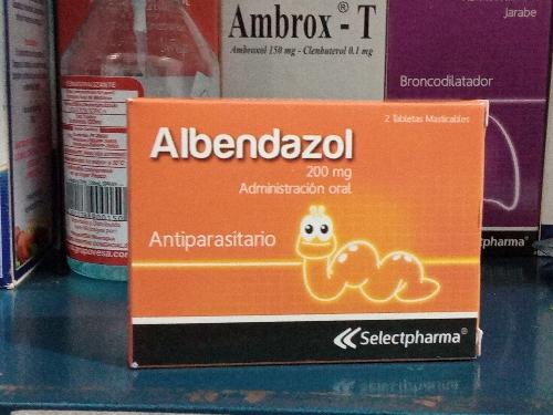 Albendazol tabletas 200mg Antiparasitario Selectpharma