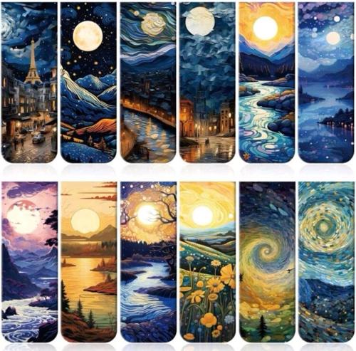 Marca páginas magnéticos estilo pintura