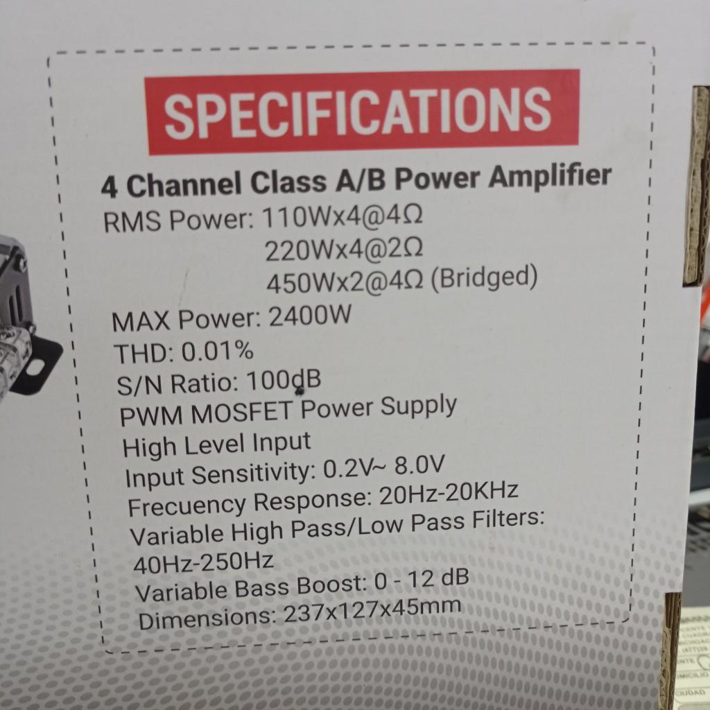 Miniatura 3 de AMPLIFICADOR ROCK SERIES 2400 W 4 CANALES