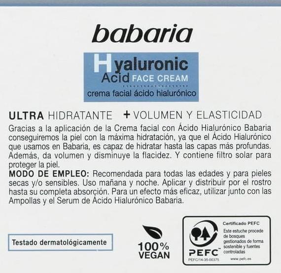 Miniatura 3 de Crema babaria hyaluronic 50ml