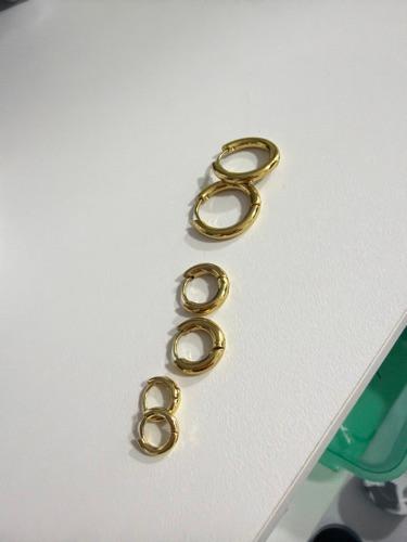 3 PARES DE ARGOLLAS LISAS GAL