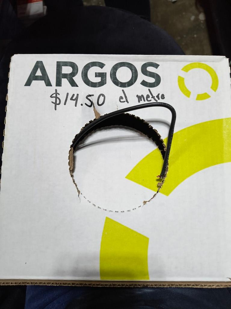 Cable negro calibre 12