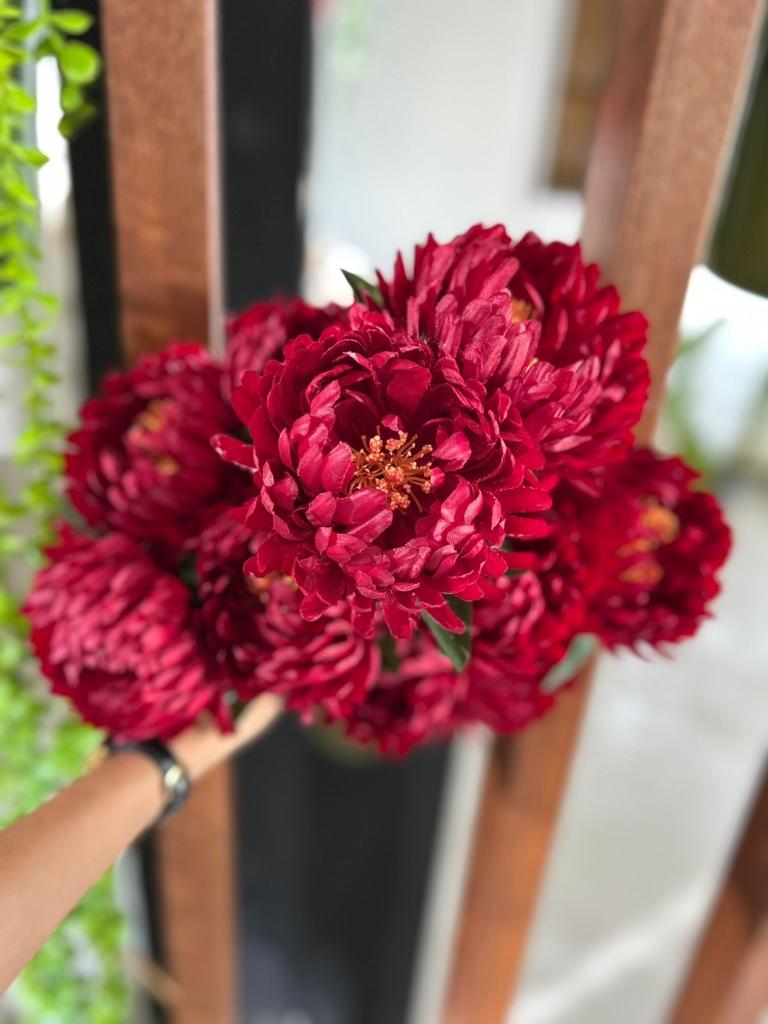 HG-AP009 Flores rojo vino