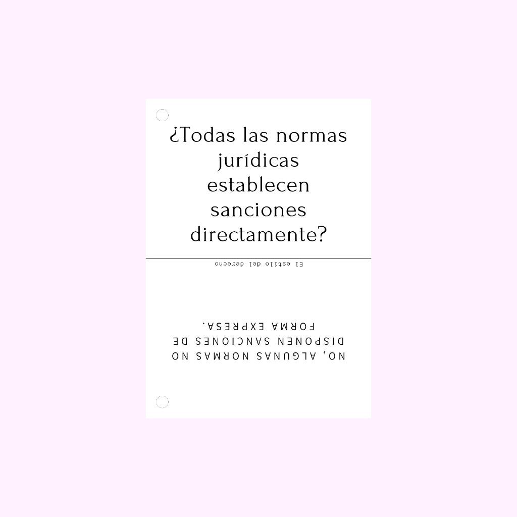 Flashcards de norma jurídica que no disponen sanciones según Kelsen