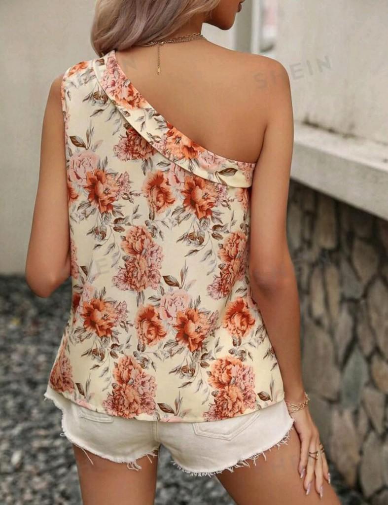 Miniatura 2 de Blusa beige floreado Shein