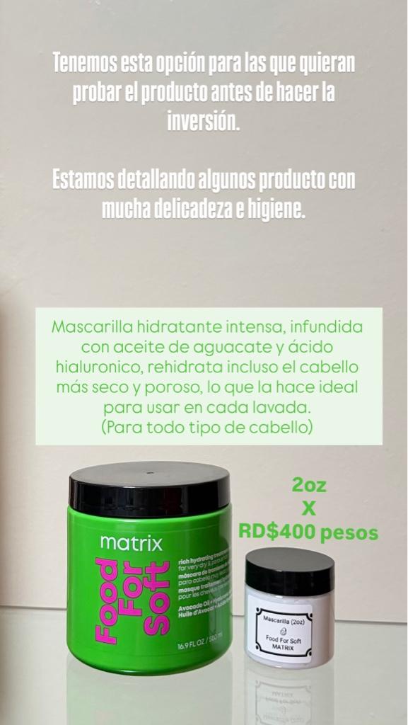 (AL DETALLE) Mascarilla "Food For Soft" (2oz) - MATRIX