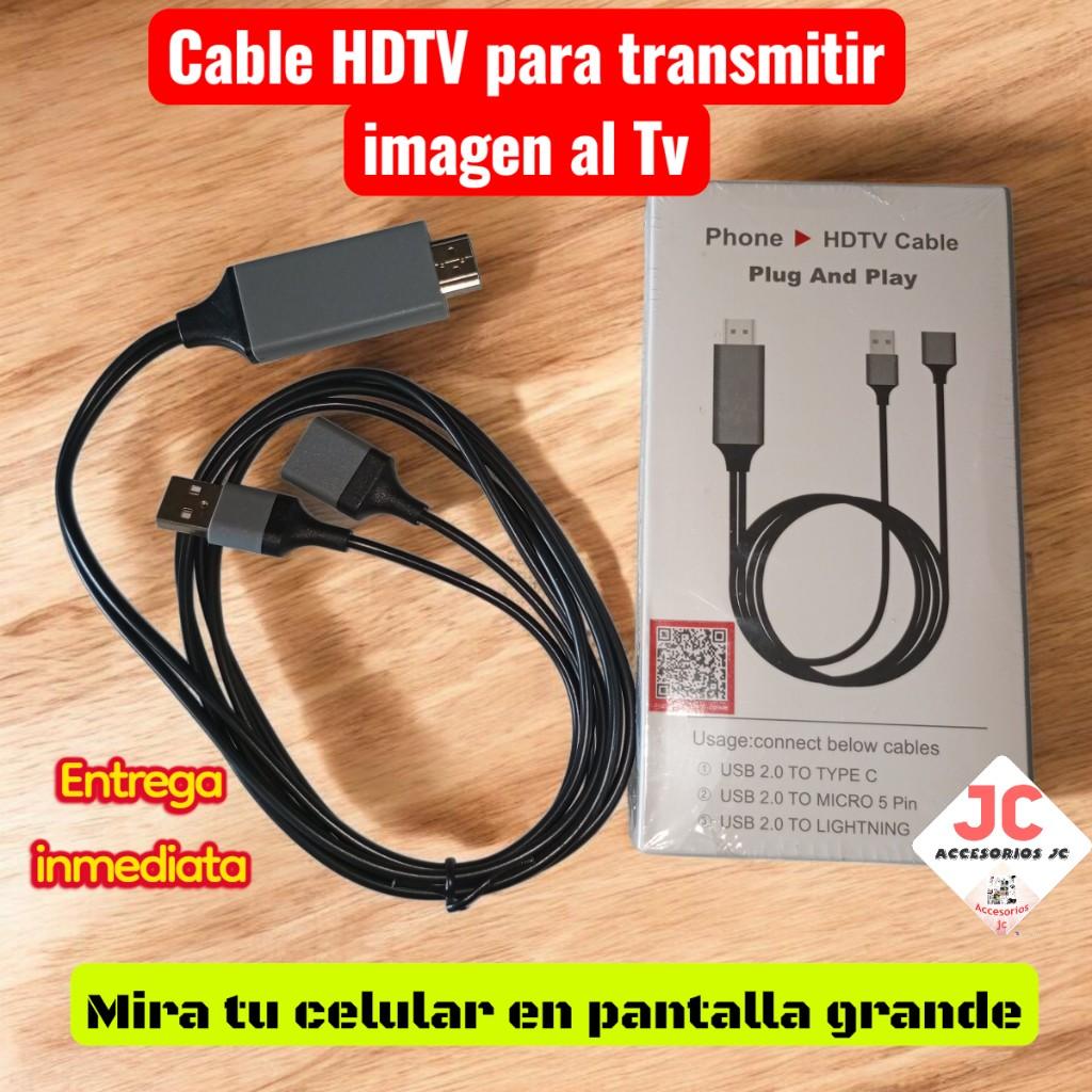 Adaptador HDTV para transmitir imagen al Tv desde celular