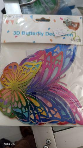 Apliques mariposa multicolor 3d