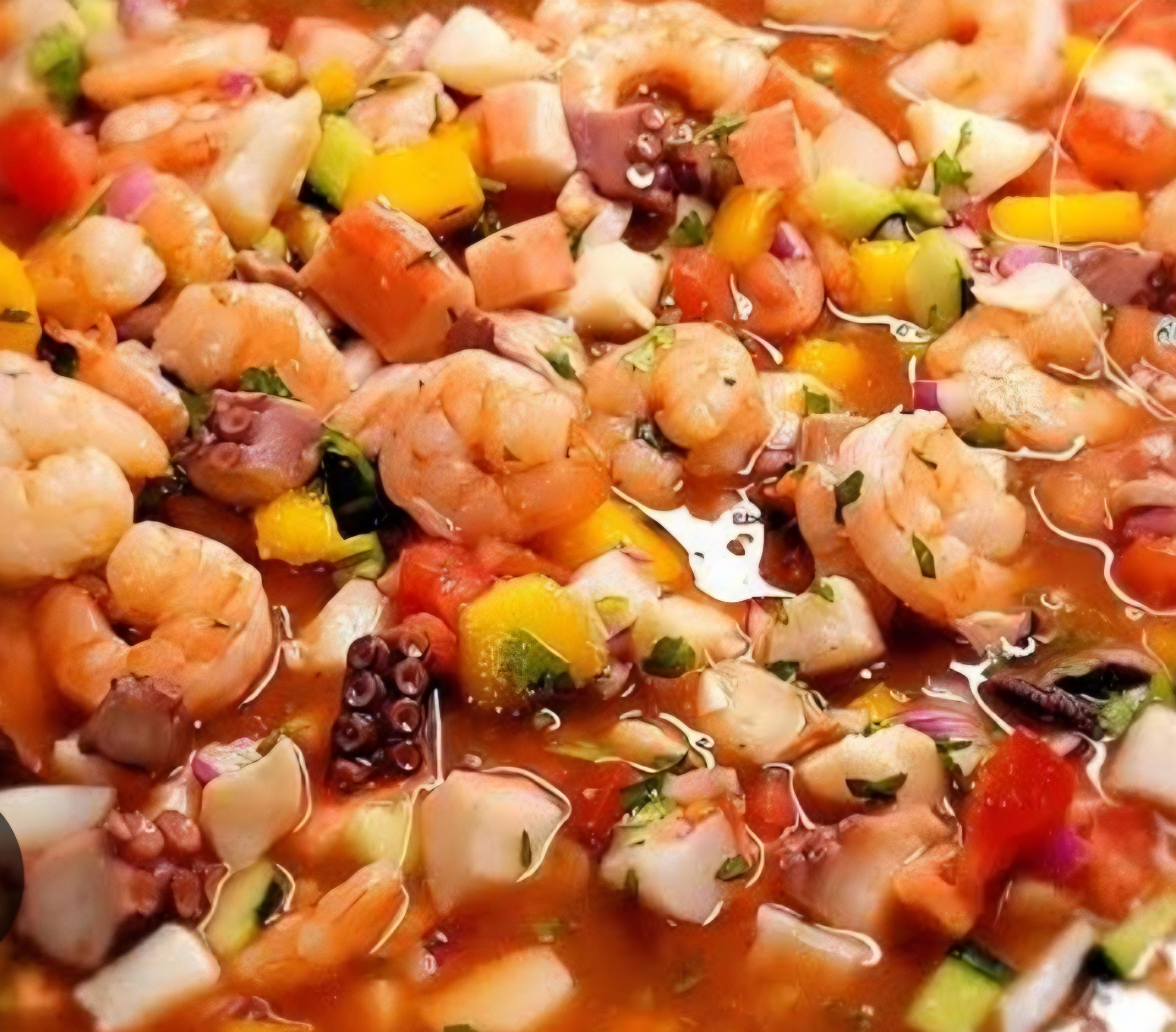 1L CEVICHE PESCADO, CAMARON Y PULPO