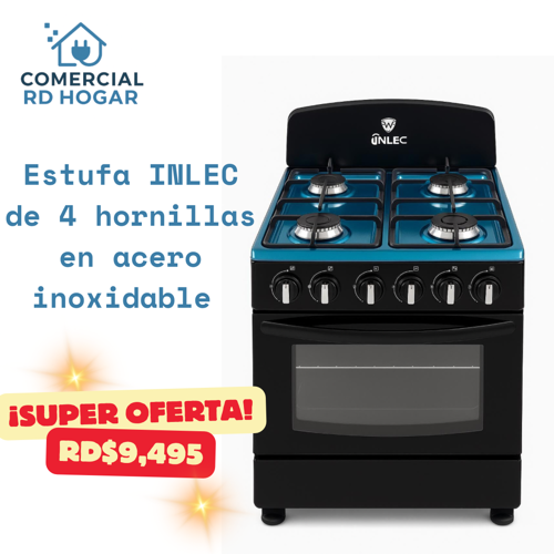 Estufa Inlec de 4 Hornillas