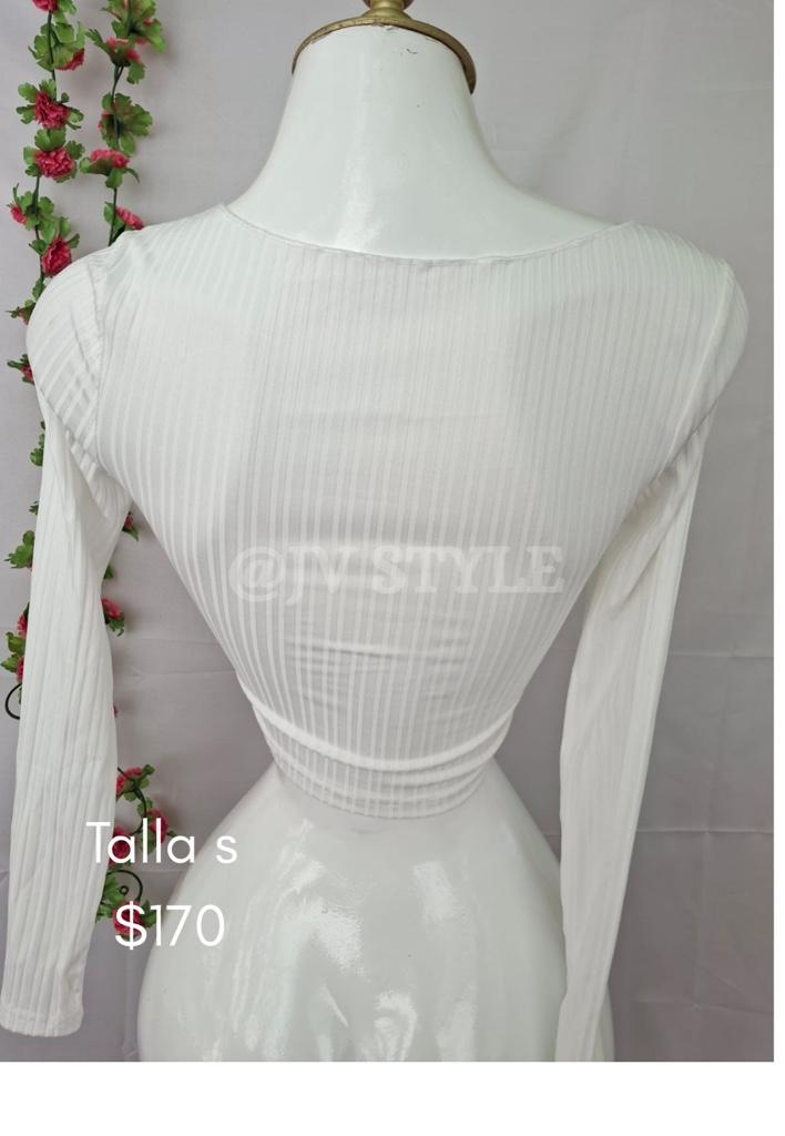 Miniatura 2 de Blusa de manga larga con escote de corazón