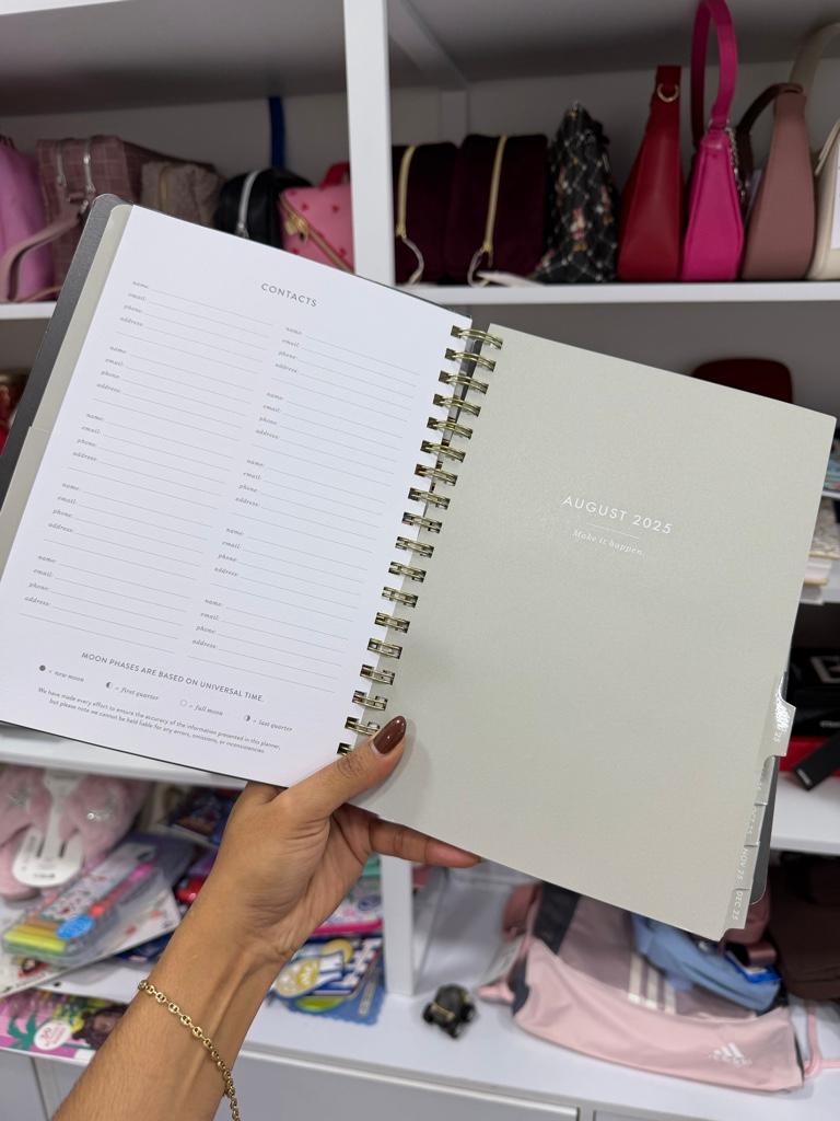 Miniatura 3 de Agenda 2025-2026 con print de flores y lacitos