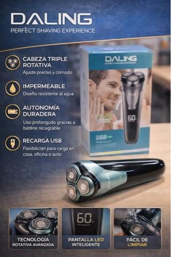 Miniatura 2 de Afeitadora Eléctrica Daling – Triple Cabezal