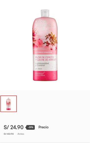 Miniatura 2 de Acondicionador FLOR DE CEREZO Y LECHE DE ARRÓZ AVON