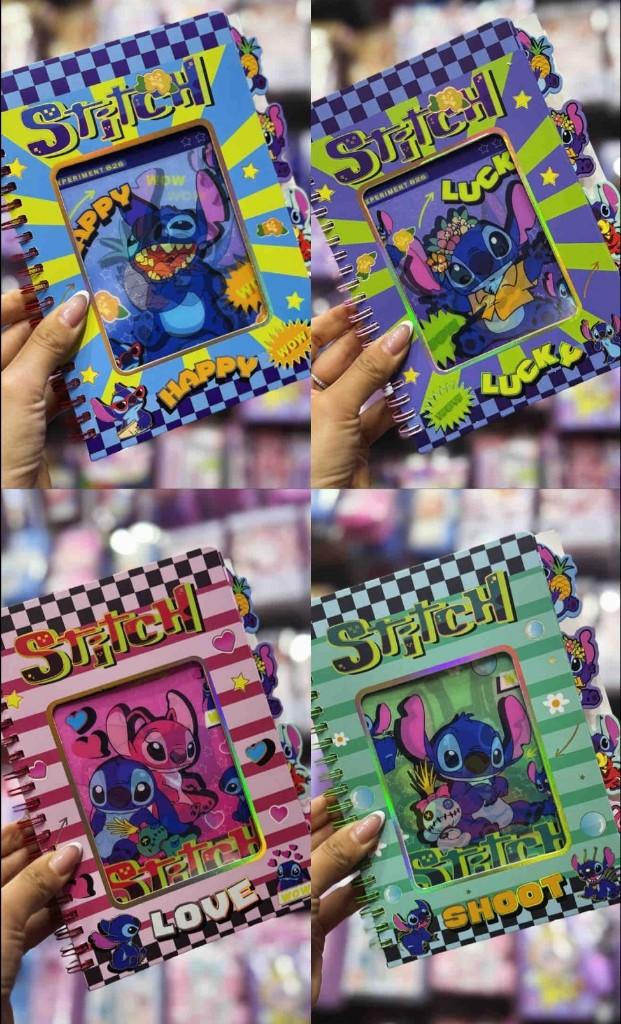 Agenda stitch 5 materias con ventanita