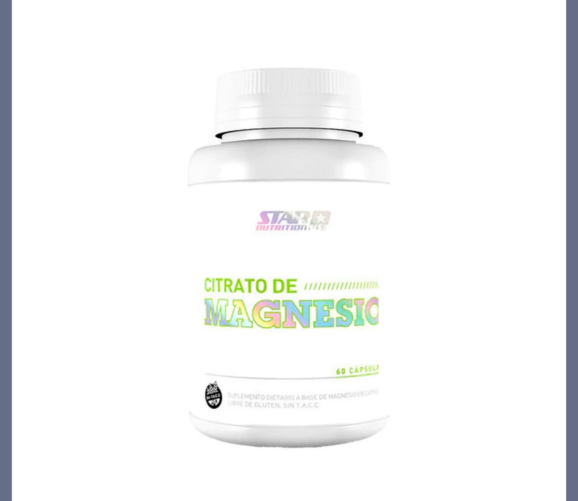 Citrato De Magnesio 500grs X 60 Capsulas - Star Nutrition