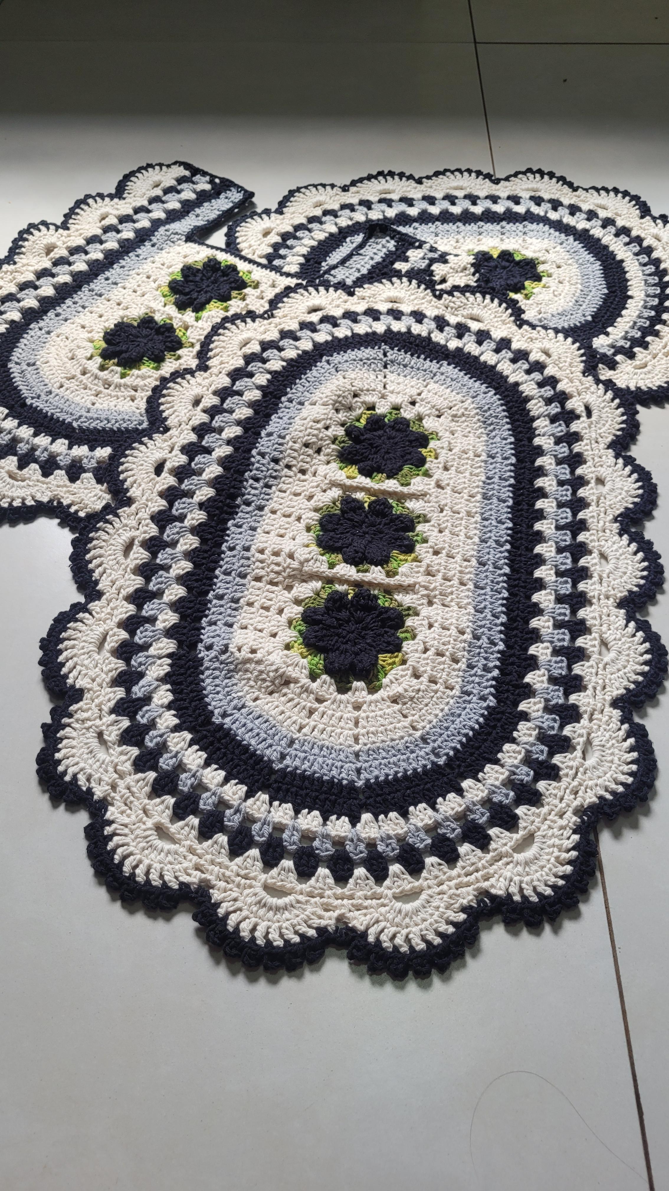 Jogo de banheiro Fátima - PRETO+CINZA