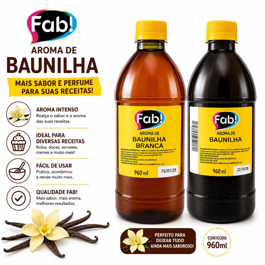 Aroma de Baunilha 960ml Fab!