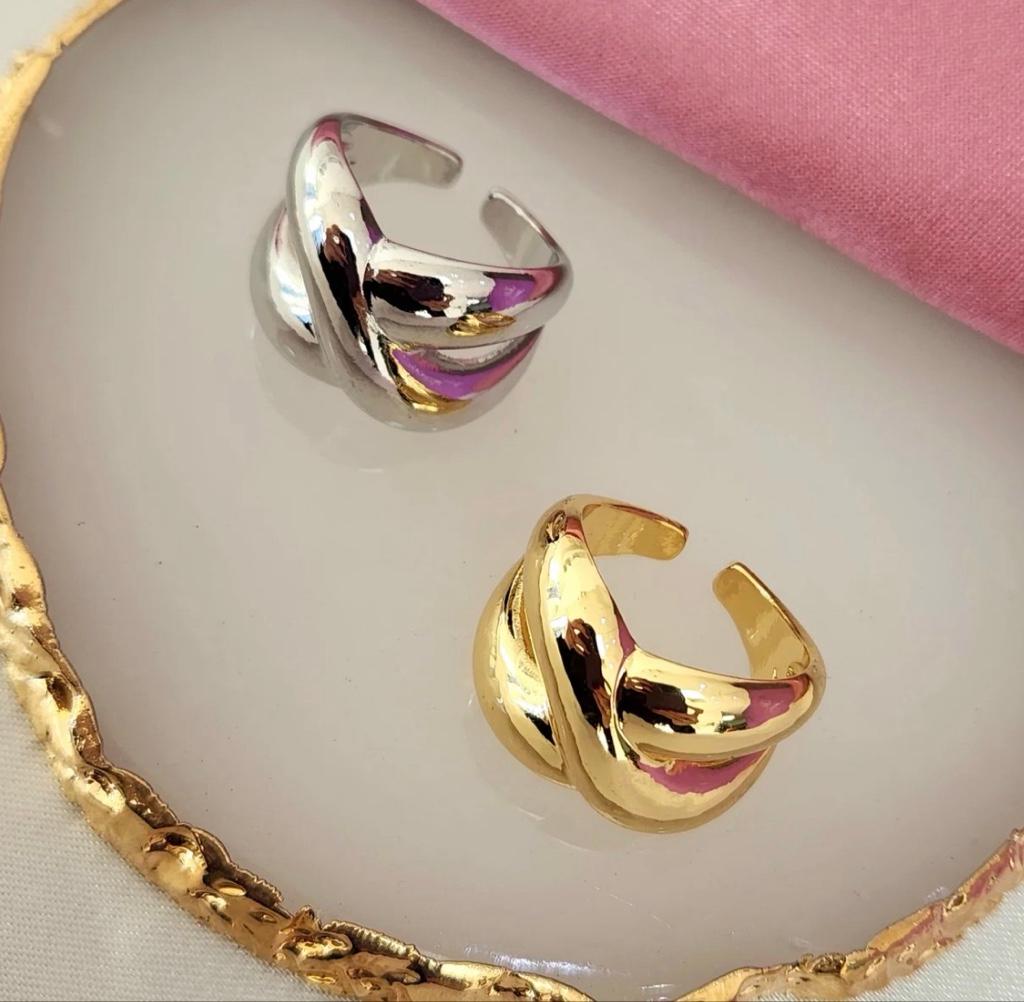 Miniatura 2 de Anillo X Dorado