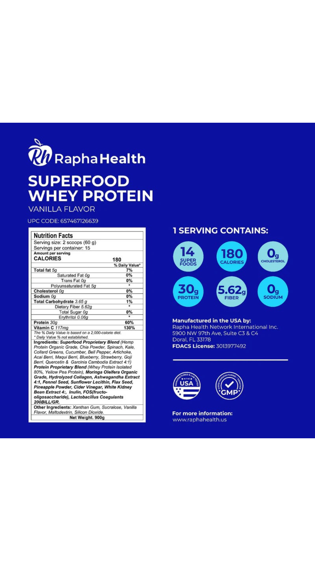 Miniatura 3 de Superfood Protein Vainilla 900 g