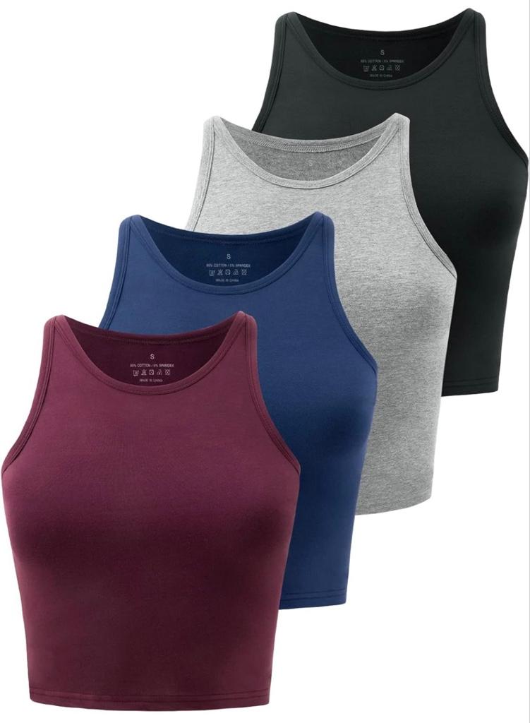 Crop Top Cuello Alto Essentials.