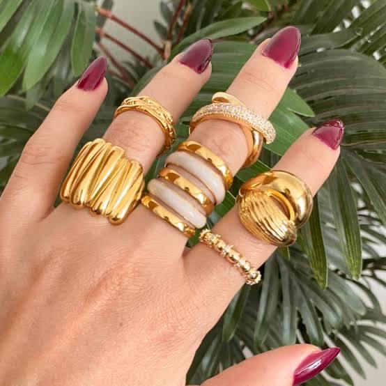 Miniatura 2 de Anillo chunky textura
