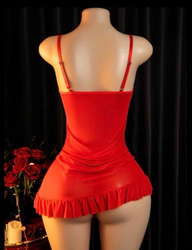 Miniatura 2 de Babydoll corset rojo L