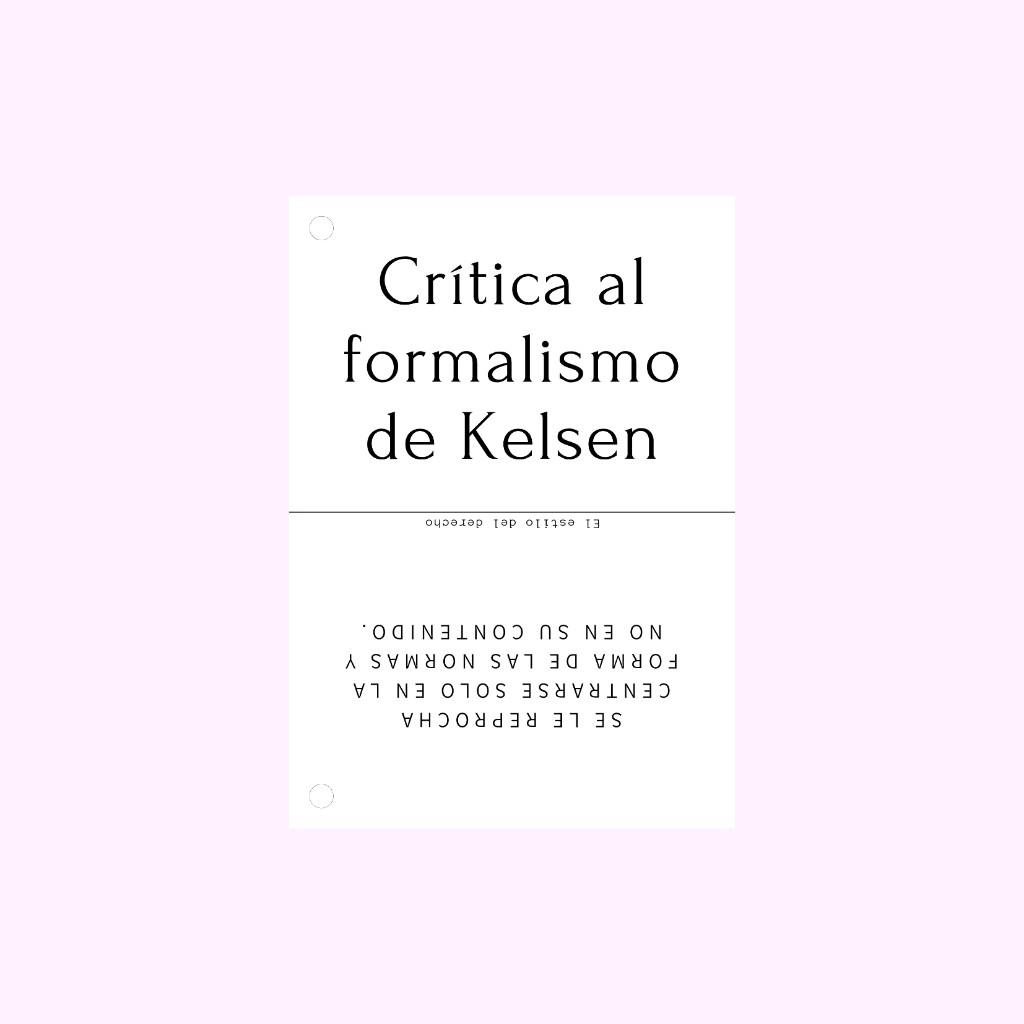 Flashcards de críticas sobre kelsen