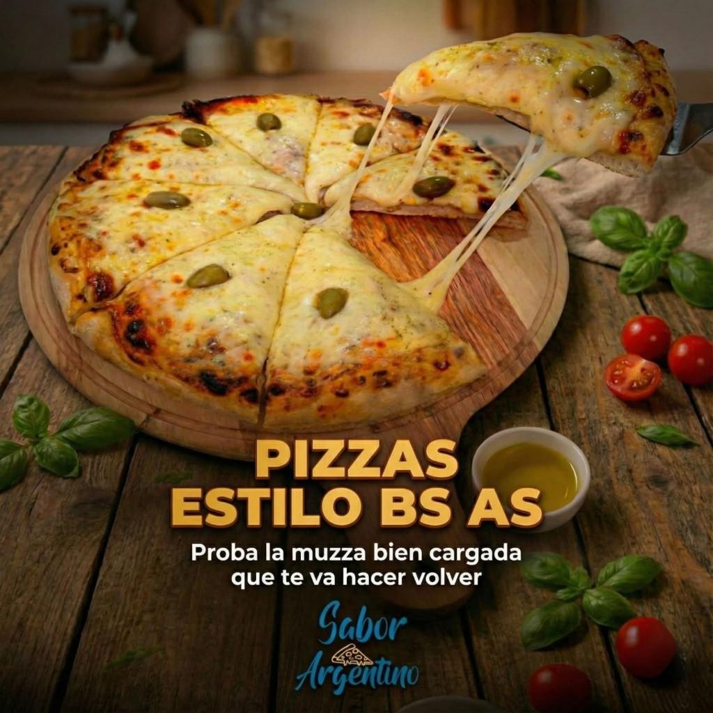 Miniatura 2 de 501 Pizza MUZZARELLA,  Queso Mozarella y Salsa