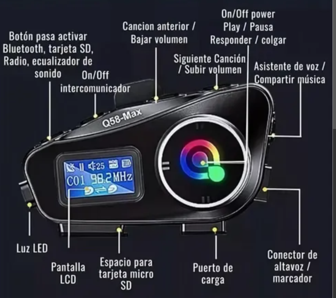 Aa/ Intercomunicador Q58 MAX