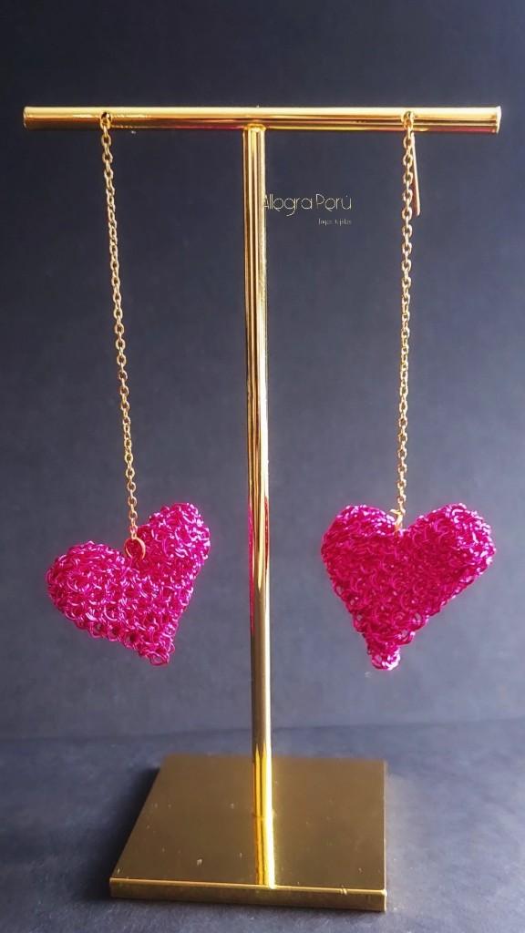 Miniatura 2 de Aretes colgante Fucsia