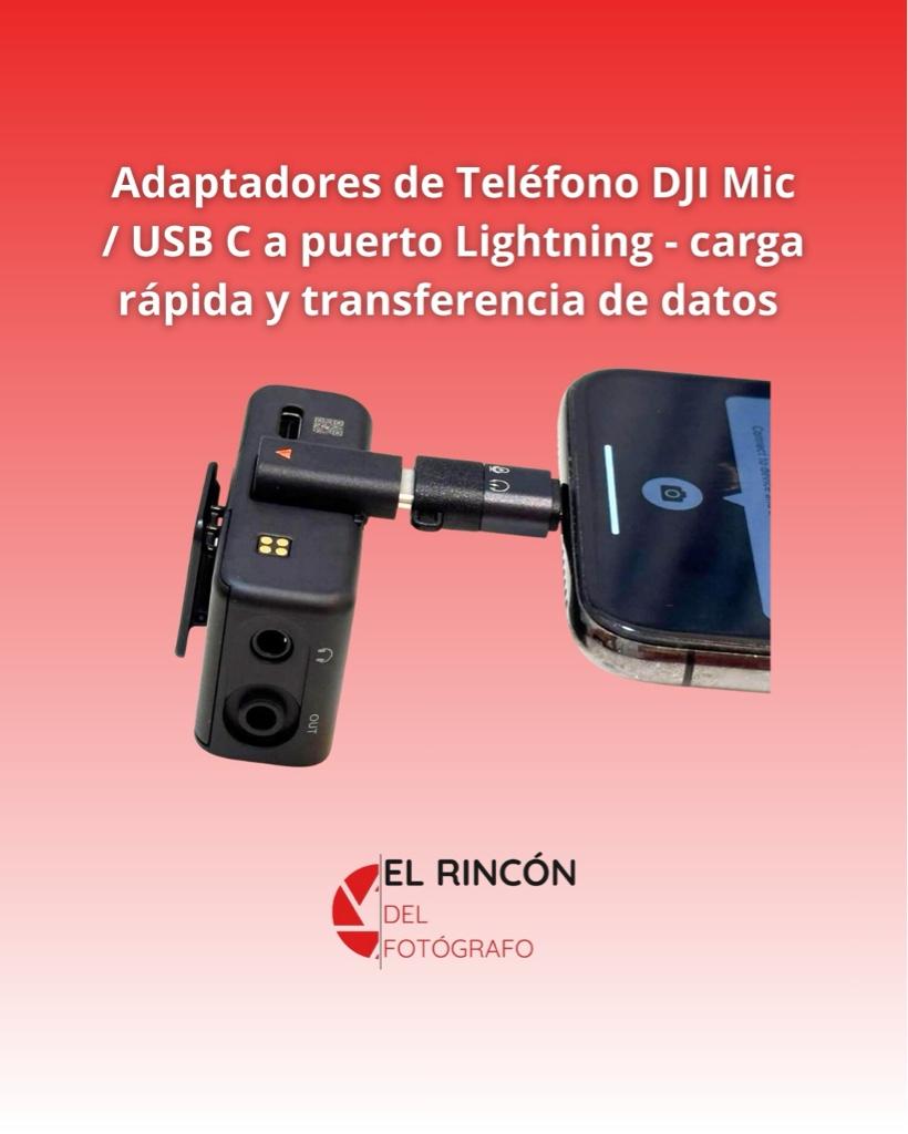 Miniatura 2 de Adaptadores de Teléfono DJI Mic / USB C a puerto Lightning - carga rápida y transferencia de datos para iPhone / PC / Mac / Receptor de micrófono