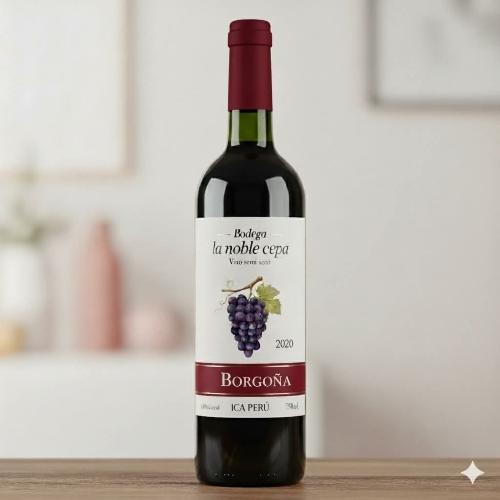 Borgoña semi seco comercial 2025 la noble cepa x 13 und de 750 ml