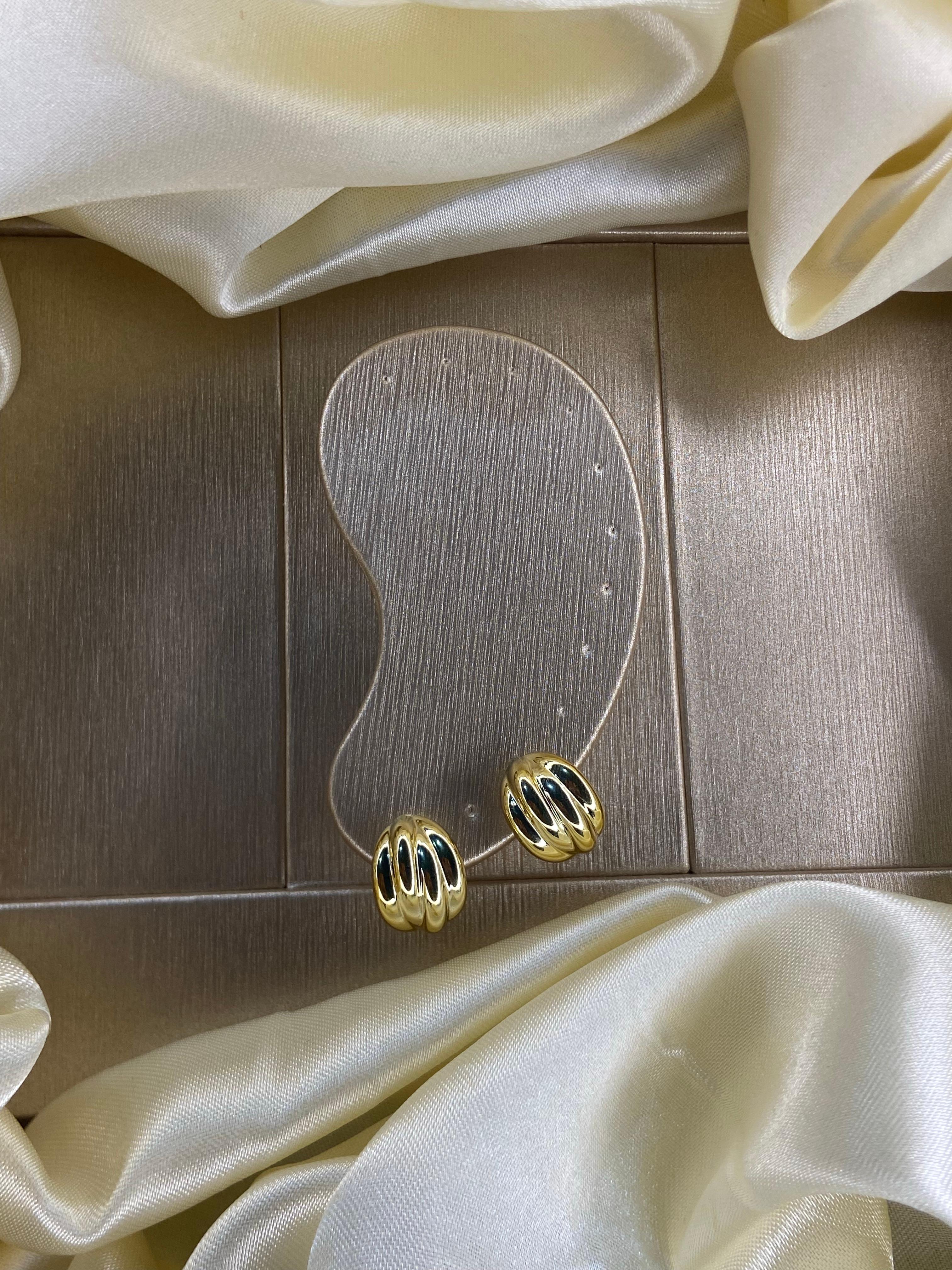 Aretes Cápsula ondulada