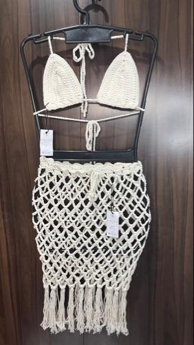 Saia de Franja crochê M/42