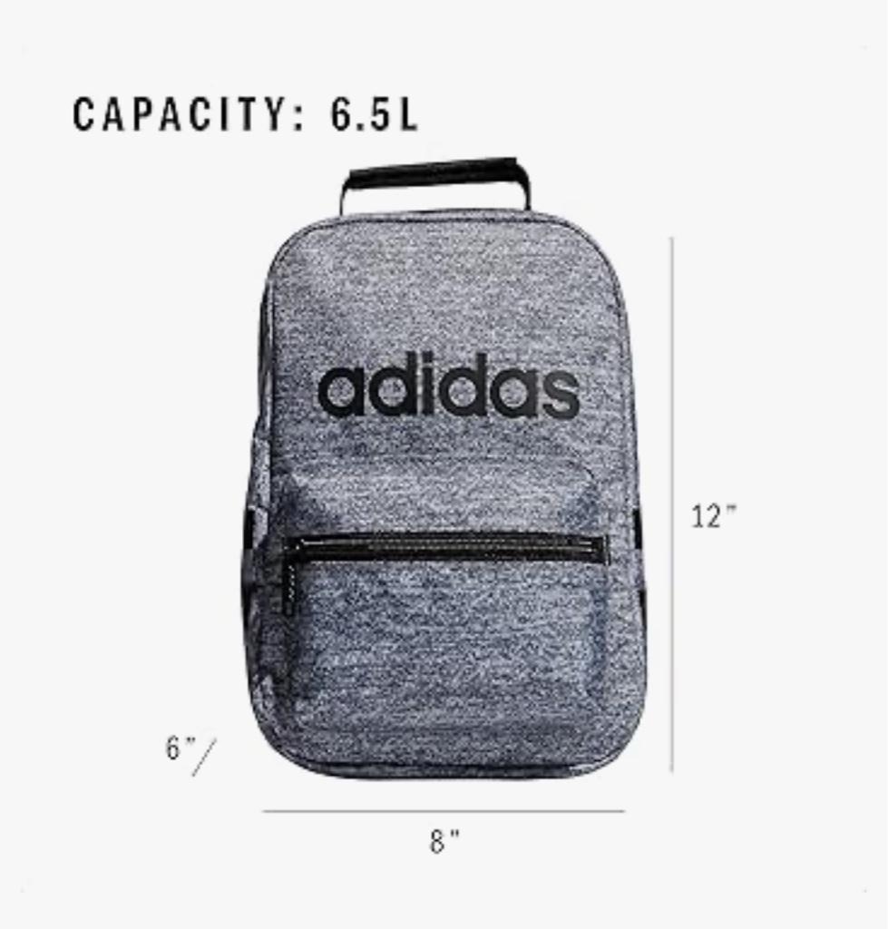 Adidas lonchera gris y negro