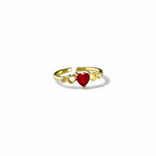 Anillo Corazón Rojo
