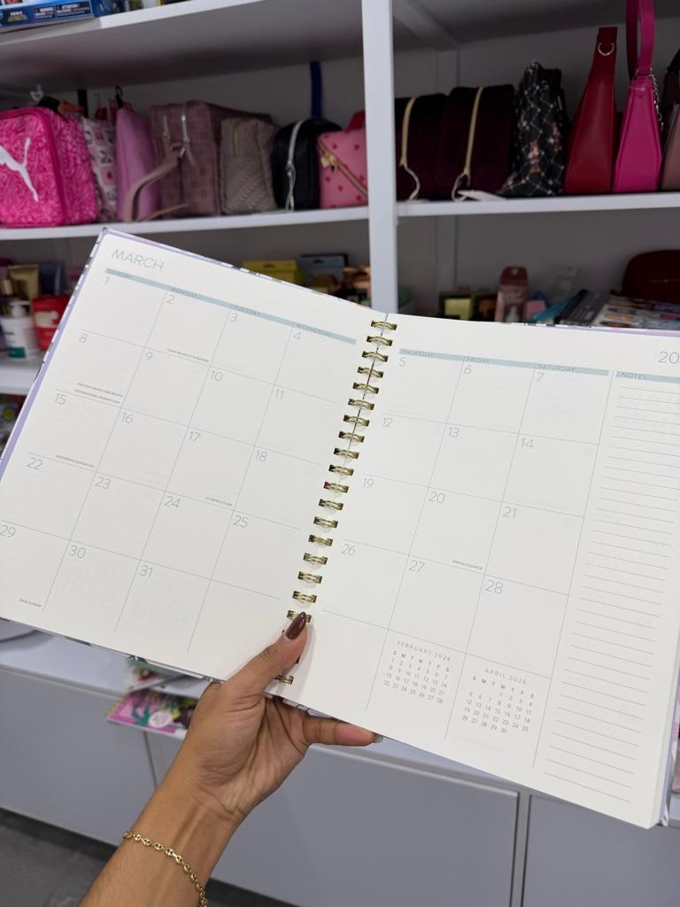 Miniatura 3 de Agenda 2025-2026 con planificador y print de pájaros con flores