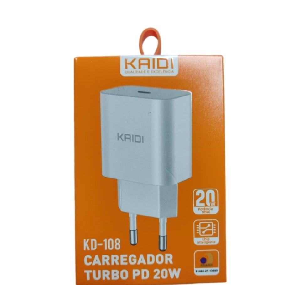 CARREGADOR FONTE 20W TYPE C KAIDI KD-108