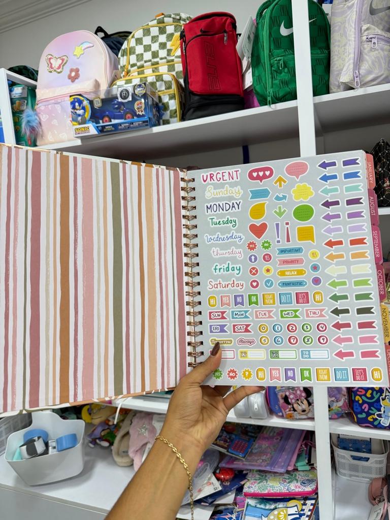 Miniatura 2 de Agenda 2025-2026 con print de flores grandes