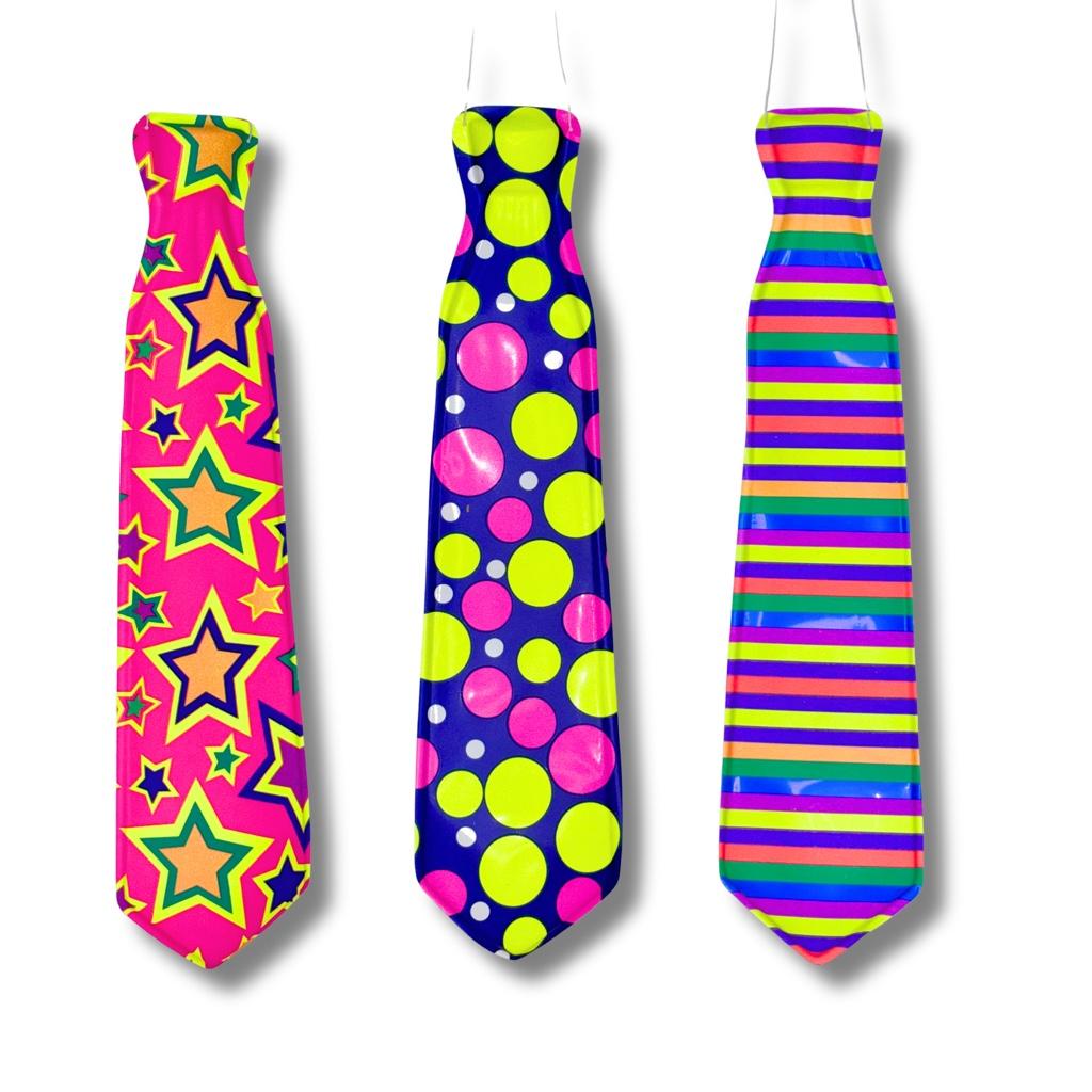12 Corbata Decorada Plástico