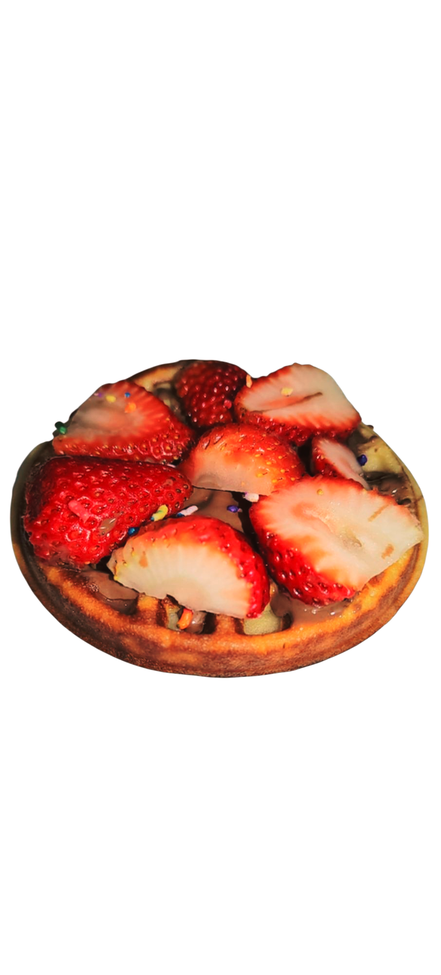 Mini waffle con fresa