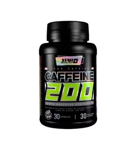 Cafeina Caffeine 200mg Star Nutrition 30cap. Rendimiento Sabor Sin Sabor