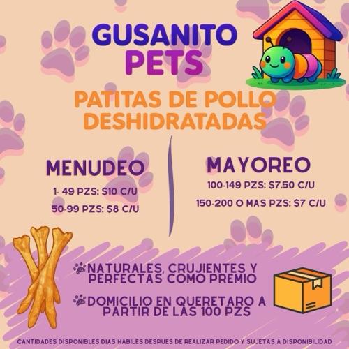 Patitas de pollo deshidratadas